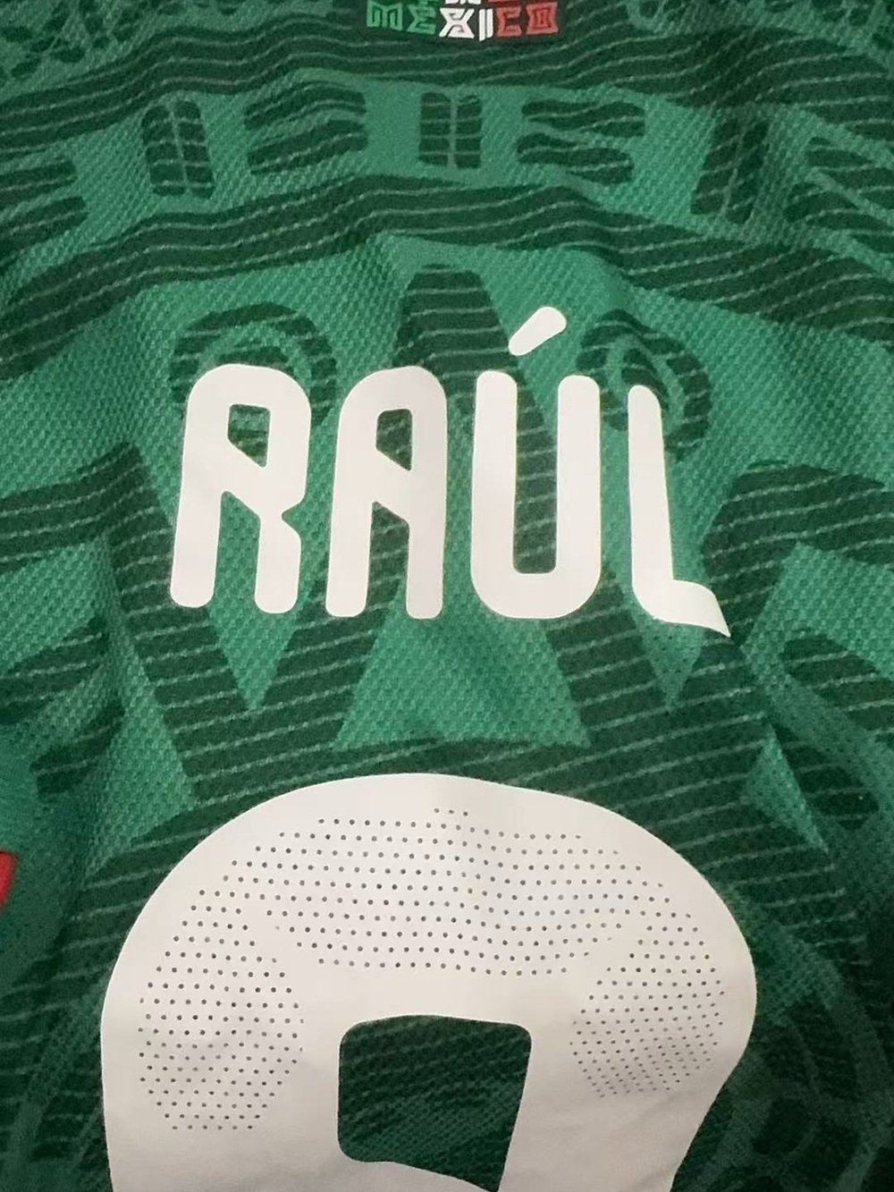 adidas Mexico Green Soccer Jersey #9 - Picture 5 of 7